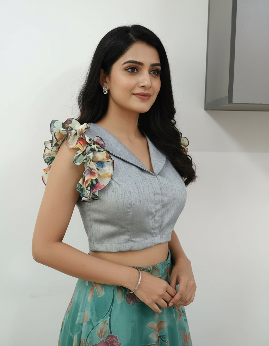 Aira Petal Ruffle Blouse