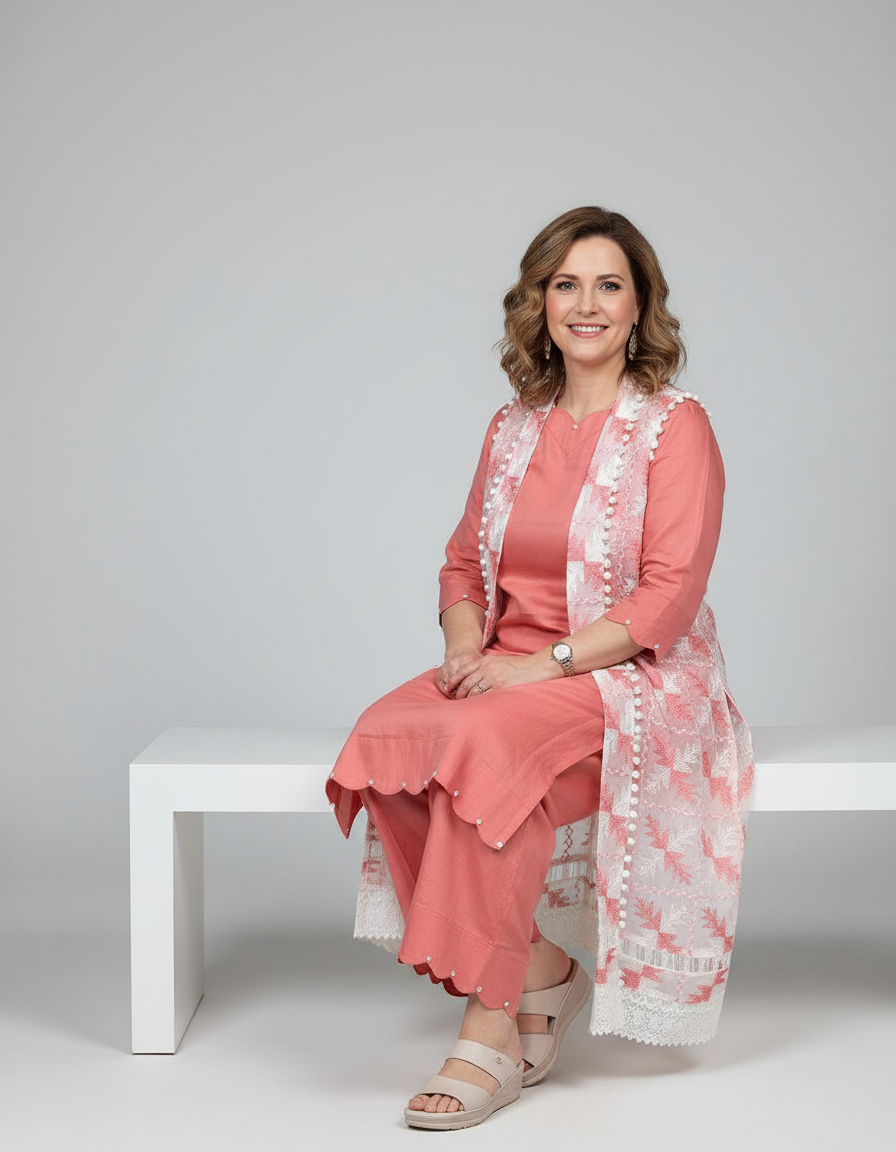 Peach Whisper Kurta Set