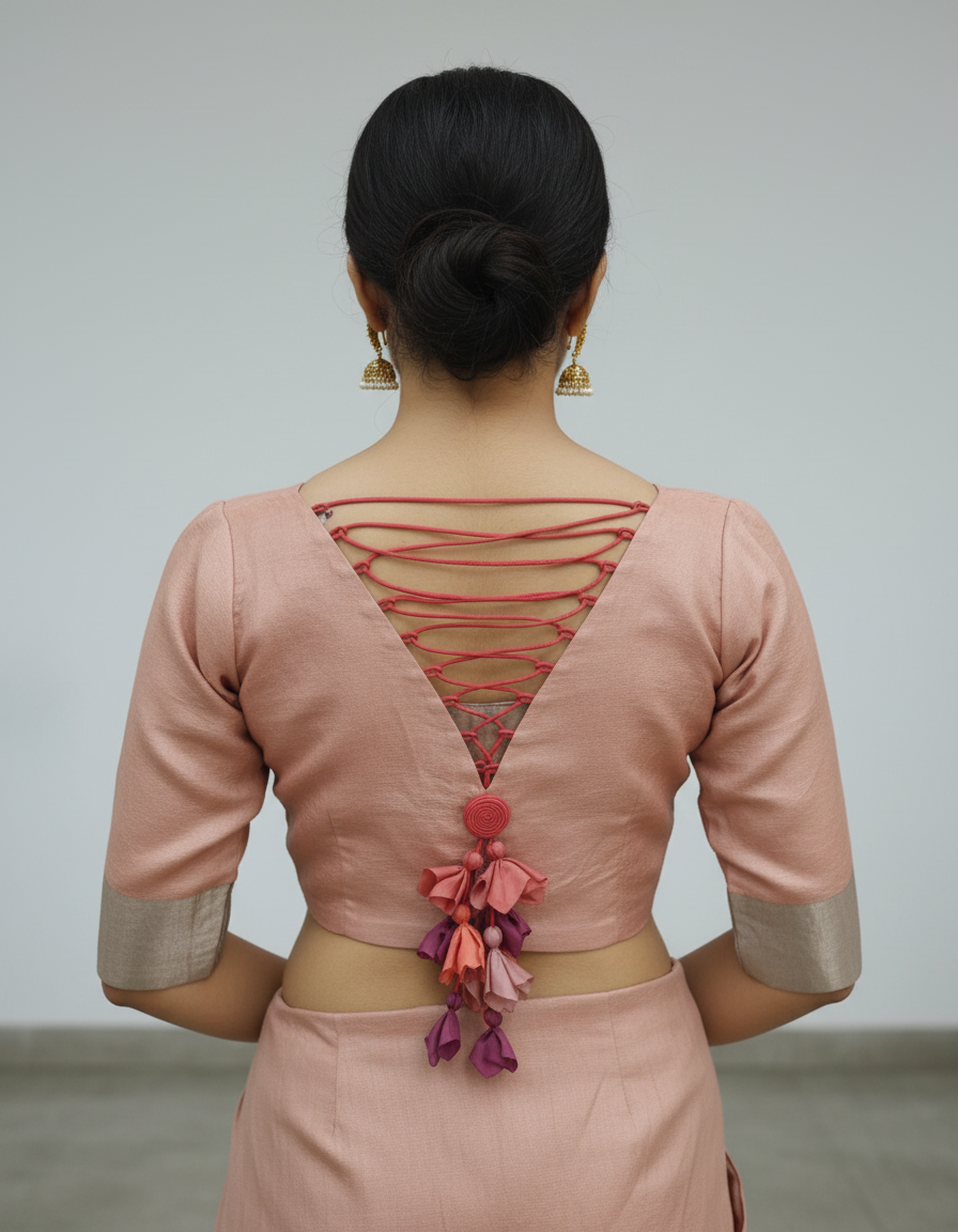 Blush Laceback Blossom Blouse